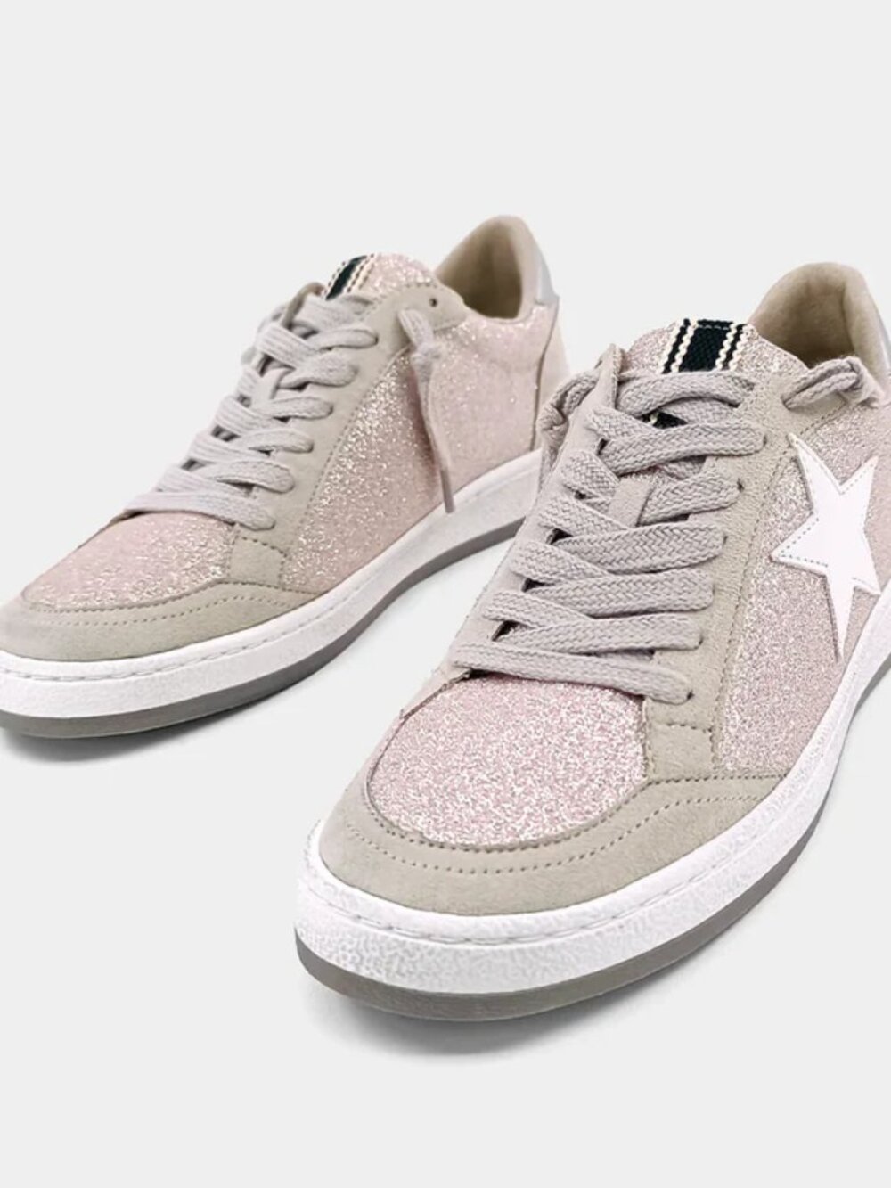 Shu Shop Paz Champagne Glitter Sneakers Shoes Women's size 10 ShuShop